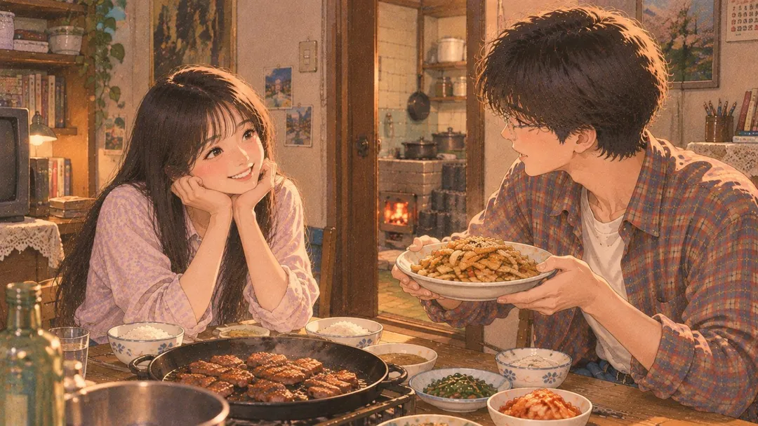 우리만의 저녁의 삽화