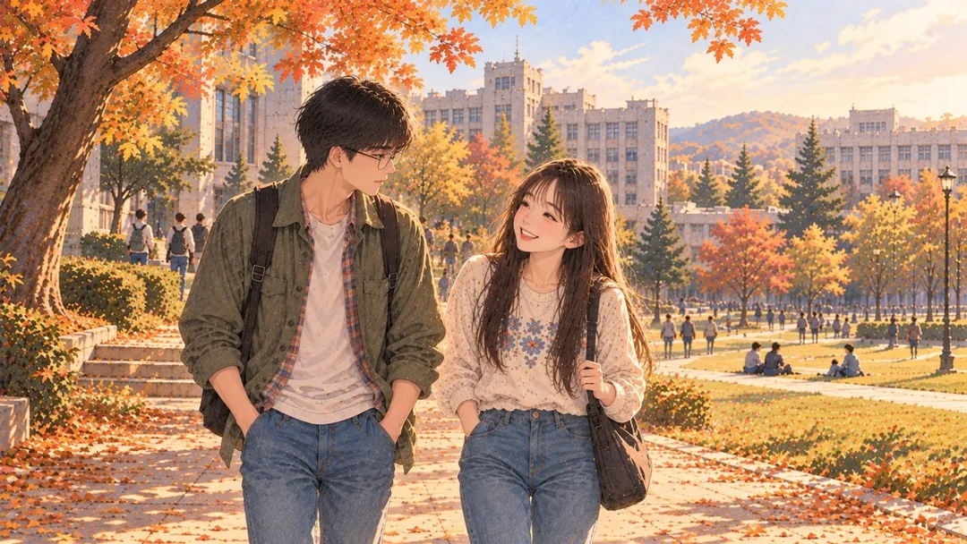 가을날, 선과 걷다의 삽화